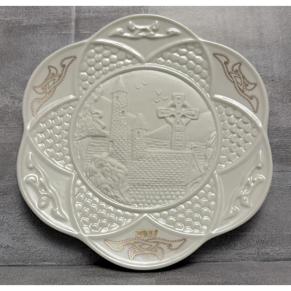 150 Years Anniversary BELLEEK Plate 2007 Christmas at Blarney Ireland  #471/2000